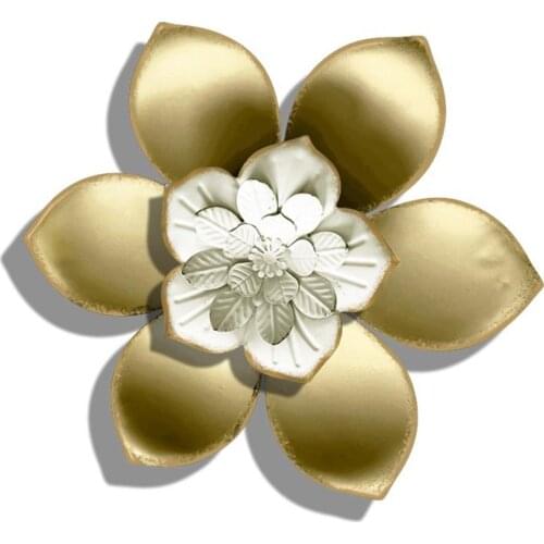 Metal Flower Wall Art Decor for Home Garden Yard loral wall handmade paint bright colors natural atmosphere dropship