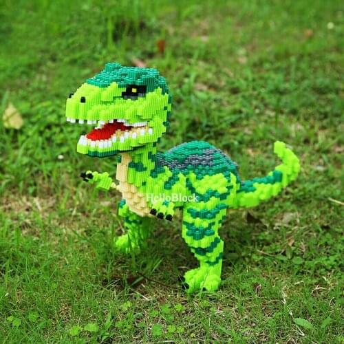 Balody 16088 Tyrannosaurus Rex Mini Blocks Black Dinosaur Building Jurassic Park Figure 3D Model Brikcs Toys Kid chirstmas Gift