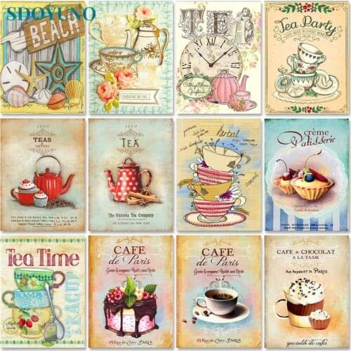 SDOYUNO Oil Paint By Numbers Kits Food Painting By Numbers On Canvas Frameless 60x75cm Still Life DIY Drawing By Numbers