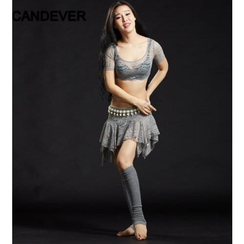 Belly Dance Costume set lace top skirts Performance Oriental Bellydance Lady Dancing Professional Practice Wear Indian Suits