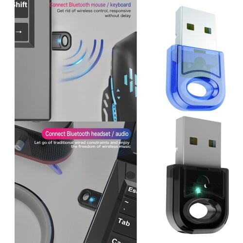 New Wireless Bluetooth V5.0 Adapter Audio Receiver Converter for PC Laptop
