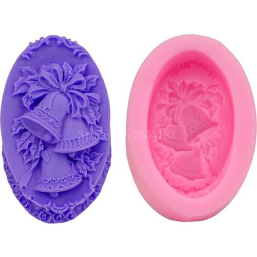 Christmas Sound of Bell Silicone Fondant Soap 3D Cake Mold Cupcake Jelly Candy Chocolate Decoration Baking Tool Moulds FQ1682