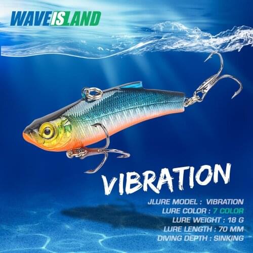 WAVEISLAND 2021 Vib Fishing Lure 7cm 18g Sinking Fishing Lures Bass Fish Lure Articulos De Pesca Isca Artificial Tackle Bait