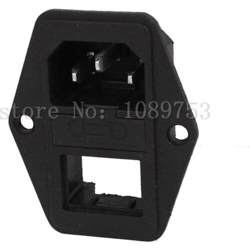 IEC 320 C14 Male Plug Screw Type Power Inlet Panel Socket Connector AC 250V 10A