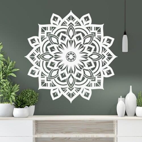 Yoga Studio Decor Wall Decals Mandala Headboard Decal Boheamian Bedroom Decoration Wall Stickers Wallpaper Removalbe A421