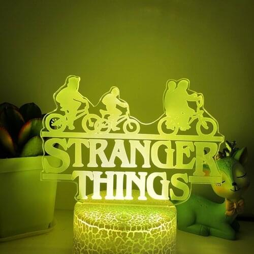 3D LED Night Light American TV Series Stranger Things Home Decor Bedroom 16 Colors USB Remote Table Lamp For Child Birthday Gift
