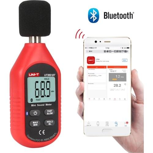 UNI-T UT353BT Mini Sound Level Meter/Bluetooth Communication; Industrial/Home Noise Meter 30-130dB Decibel Monitoring