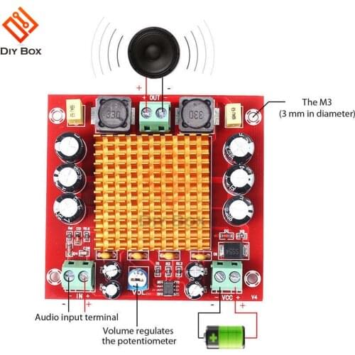 XH-M544 TPA3116DA Mono Amplifier Board 150W DC 12V 20V 26V Digital Power Audio Amplifiers AMP for Home Speakers
