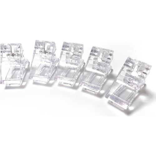 5pcs Transparent Nail Clips For Finger Building Gel Extension Quick Building Mold UV Gel LED Manicure Art Builder Tool 2021 new