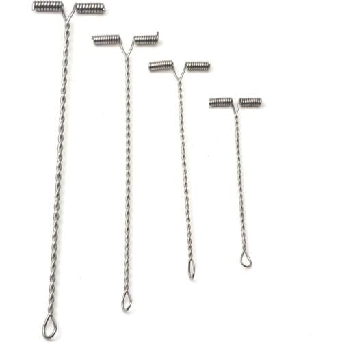 Rompin 10Pcs Ocean Fishing Balance Rigs Hooks Fishing Wire Arm With Swivel T Shaped Stainless Steel 6/8/10/12cm Fishing Tackle
