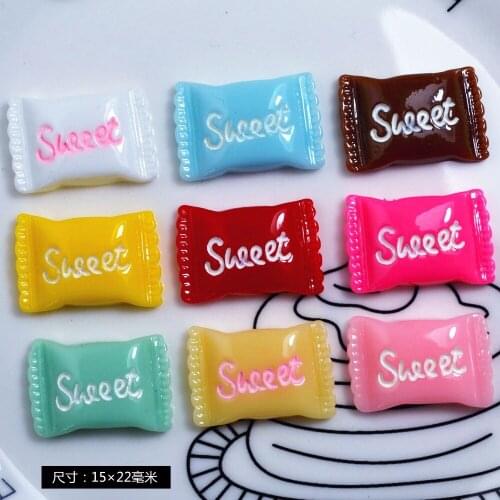 10PCS Slime Charms Candy Sugar Resin Plasticine Slime Accessories Beads Making Supplies For Phone Case Decoration