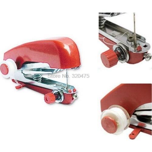 DHL 100pcs Mini Hand Sewing Machine DIY Color Random Handy Sewing Tool 11*7*4cm