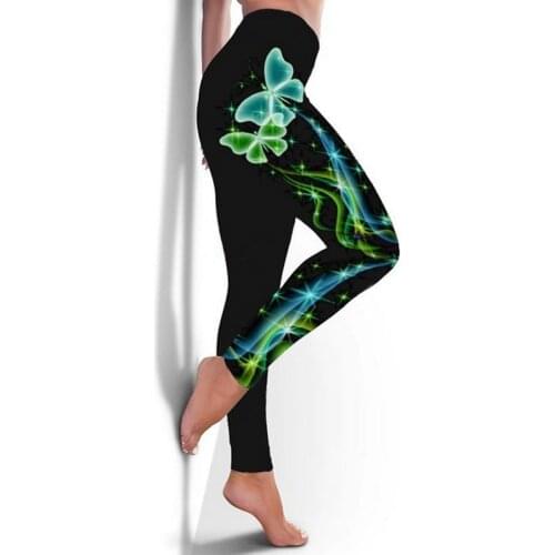 2021 High Waist Yoga Pants Women Fitness Sport Leggings 3D Printed Elastic Gym Workout Tights S-5XL Running Trousers Plus Size