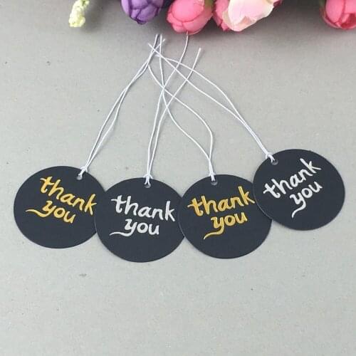 400pcs 4cm round 'thank you' paper cardboard label Clothing Garment price tags/hamburger/milk/cokkie/bottle /bag/tags