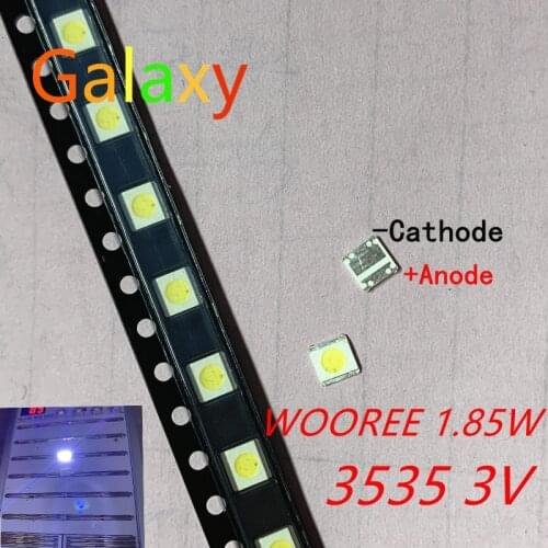 50PCS FOR WOOREE LED backlight LCD TV bead 3 V 1 W 3535 LED SMD Lamp bead 3535 cold white WM35E1F-YR07-eB