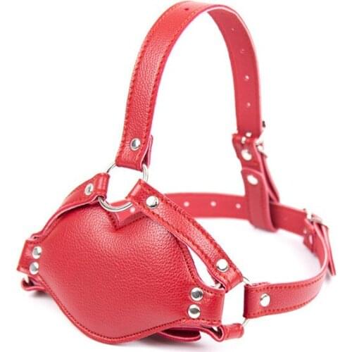 Red Mouth Bondagel Gag Head Harness mouth plug bondage bdsm sex toys