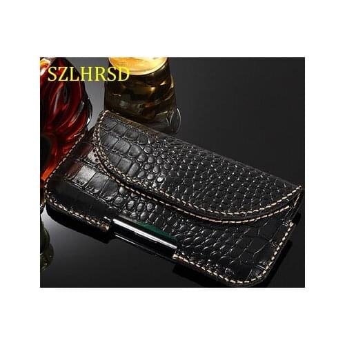 SZLHRSD For ASUS Zenfone Live L1 ZA550KL Flip Case Genuine Leather Holster Belt Clip Pouch Funda Cover Waist Bag Phone cover