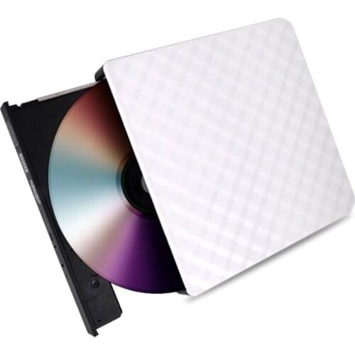 Black White Portable USB 3.0 External DVD Burner CD/DVD ROM CD RW Player Optical Drive Writer Recorder for Laptop Computer PC