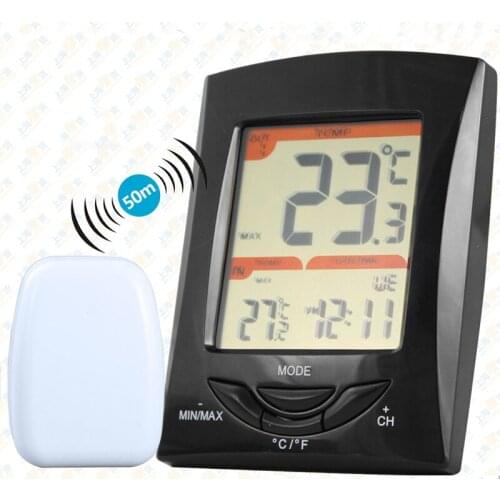 Digital Wireless Weather Station Big Lcd Clock Indoor Outdoor Temperature Sensor Sensing distance 50m