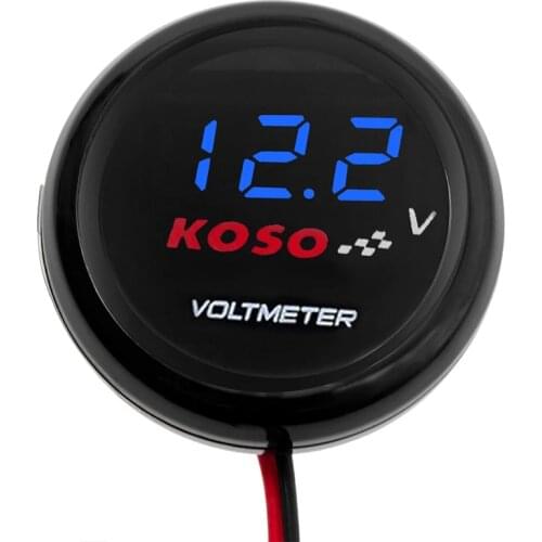 KOSO Motorcycle Voltage Meter Digital LED DC6.0-19.9V Mini Voltmeter Gauge For Yamaha XMAX NMAX Y15 ZR