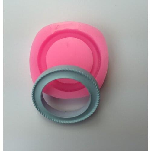 Circle frame silicone fandont mold Silica gel frames moulds Chocolate frame molds silicone candy mould