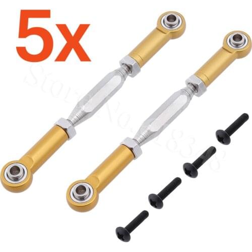 10pcs Front Alum Steering Linkage Rod Turnbuckle For RC 1:10 Electric Himoto E10MT E10MTL E10XT E10XTL Truggy Truck Parts 33605