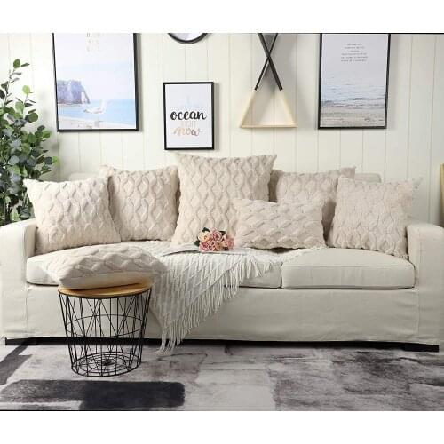 Soft Plush Cushion Cover 50x50cm/60x60cm Luxury Nordic Throw Pillow Covers Decorative Faux Fur Pillow Case Shell for Sofa Couch