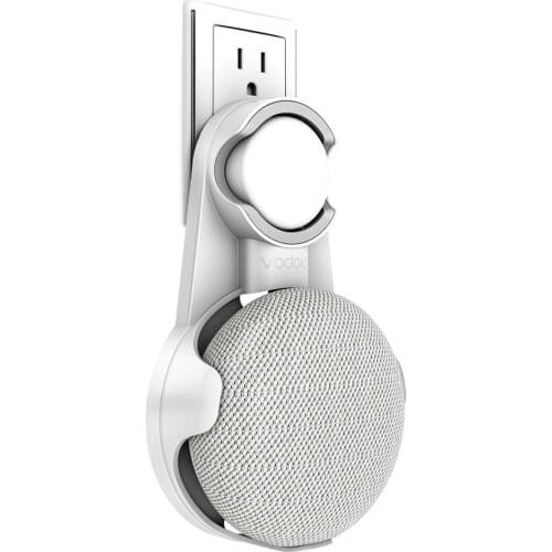 Outlet Wall Mount Hanger Stand for Google Home Mini Voice Assistant US Plug Home Kitchen Bathroom Bedroom Speaker Holder