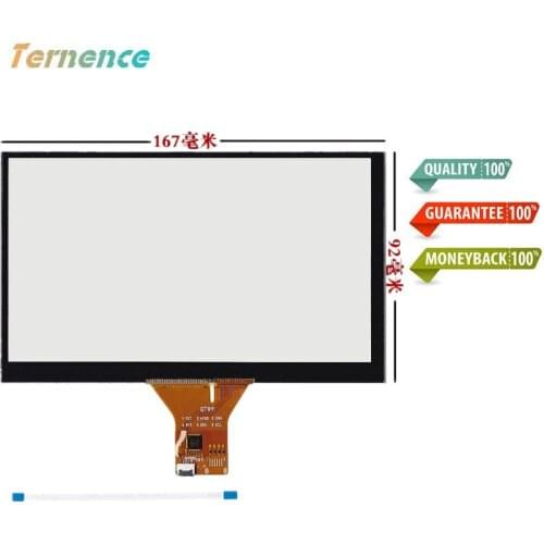 New 6.95" Capacitive Touch Panel 167x92mm for 1024x600 Android Car DVD GPS Replace Screen touch panel Glass Free shipping