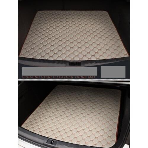 Single piece customized car trunk mats for A4L/A6L/Q5/Q3/A3/Q7/A5/A7/A8L waterproof non slip durable carpets easy clean rugs