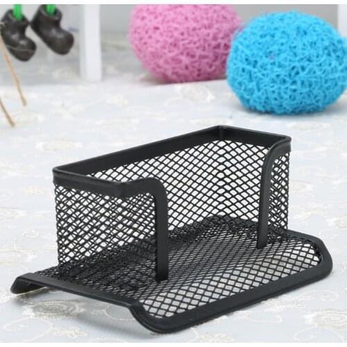 Metal Mesh Business Card Organizer Coupon Holder Name Card Organizer Name Card Holder Display Stand for Desk Home Office