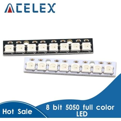 Stick 8 channel WS2812 5050 RGB LED lights built-in full color-driven development board