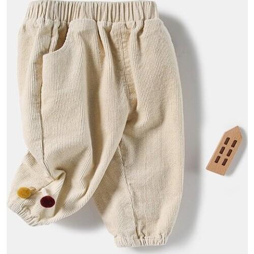 Baby Girl Casual Trousers 2021 Autumn Winter New Kids Fashion Loose Pants 1 2 3 4 5 6 Y Girl Childrens Solid High Quality Pants