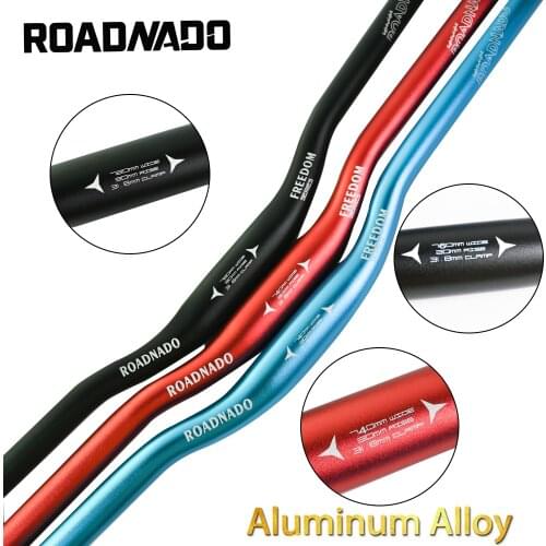 ROADNADO MTB Bike Handle 31.8mm 720/780mm Lightweight Aluminum Alloy Long Bicycle Riser Bar for Road Bikes Black