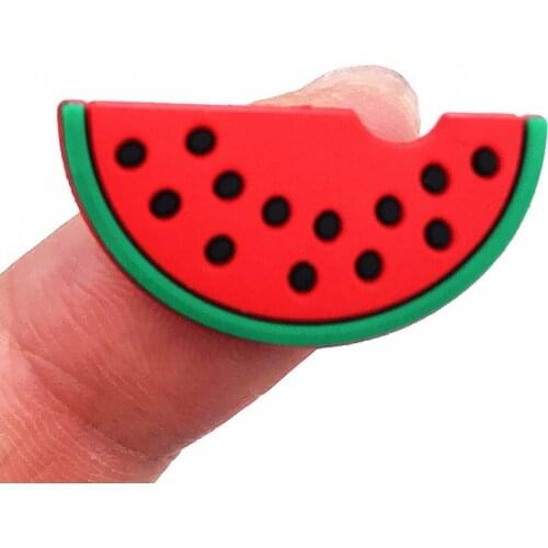 Silicone Watermelon Icon Fruit Flatback Embellishment Backpack Kids Trinket For Phone Case DIY Hair Accessories Brooch PVC 1PC