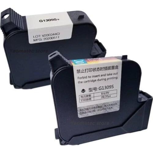 G1309S nozzle 25.4mm Black Red Green Blue White Yellow Quick dry ink cartridge for 25.4 mm handheld inkjet printer