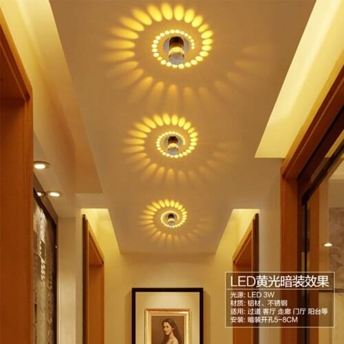 Modern Minimalist Creative LED Aluminum Wall Lamp Ceiling Light For Corridor Aisle Bar KTV Decorative Background AC85-265V