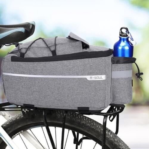 Bike Rear Saddle Bag Refillable Water Bottle Zipper Design Trunk Pouch MTB Bicycle Pannier Shoulder Bag New