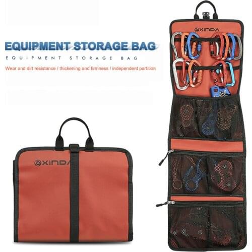 XINDA Rock Climbing Storage Bags 320T Nylon Waterproof Carabiner Gear Toolkit Equipment Carrying Organizer for Rock Climbing