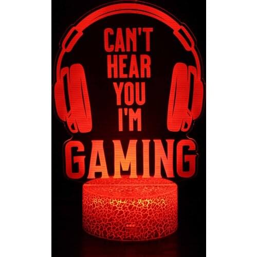 3D Led Lamp Headphone Childrens Night Light Illusion Night Lamp for Kids Bedroom Home Decorations Gift for Birthday Christmas