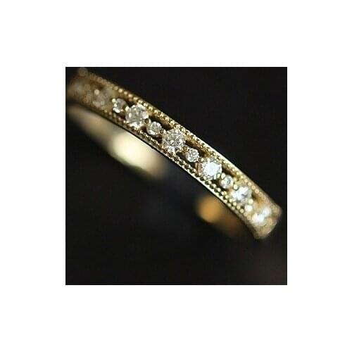 UFOORO Hot Sale Electroplated 14K Gold Roman Style Hollow Ring With Gift Box
