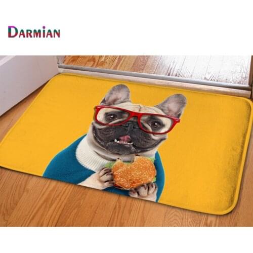 DARMIAN Funny French Bulldog 3D Print Carpets Bedroom Decorative Mats Rugs Creative Carpet for Home Living Room Floor Mat Tapis