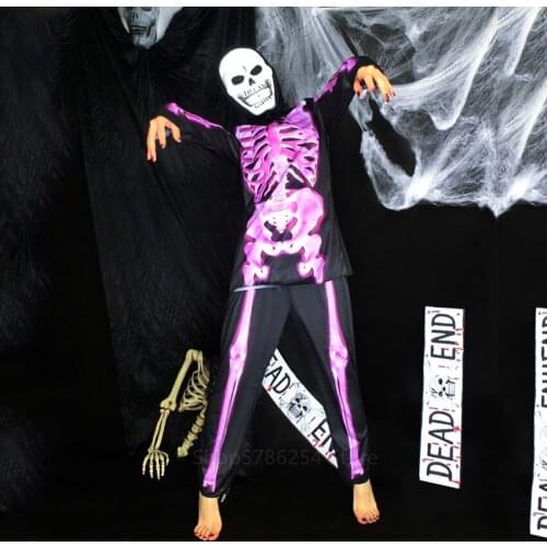 Halloween Costume for Women Adult Skeleton Scary Witch Cosplay Day of The Dear Vampire Zombie Devil Ghost Carnival Party Stage