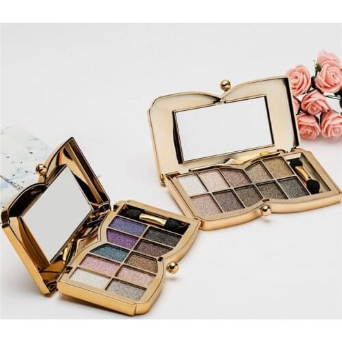 10 Colors Nude Brightening Eyeshadow Palette Smokey Shimmering Powder Smooth Makeup Eye Pigment Cosmetics