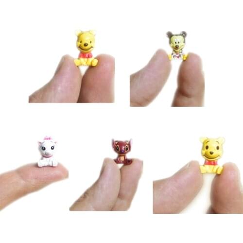 10pieces/lot mini 1.5cm pvc cat bear mouse angel bear pvc doll Furnishing articles Decoration materials Childrens toys