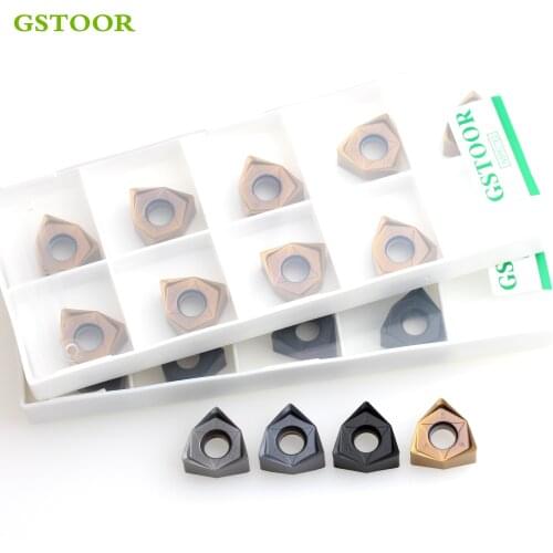 10PCS WNMU080608EN-GM WNMU080608-GM GM9030 GMH25 GC5115 GC5115 Face Milling Cutter Inserts Lathe Turning Tools Cutter Blades