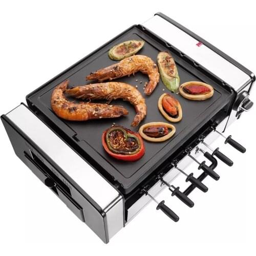 1200W Automatic Rotating Barbecue Multi-function Three Layers Six Strings Household Dormitory Outdoor Mini Electric Oven