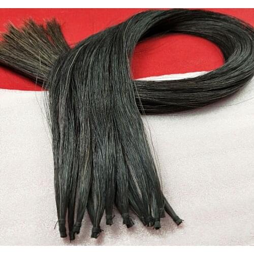 15 hanks violin viola cello Mongolia natural black bow hair horse tail 80-85 cm