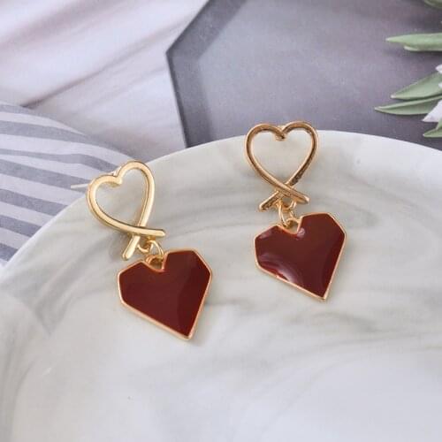 2020 New Fashion Womens Earrings Triangle Heart Square Shape Acrylic Geometric Stud Earrings For Women Jewelry Gifts Wholesaler