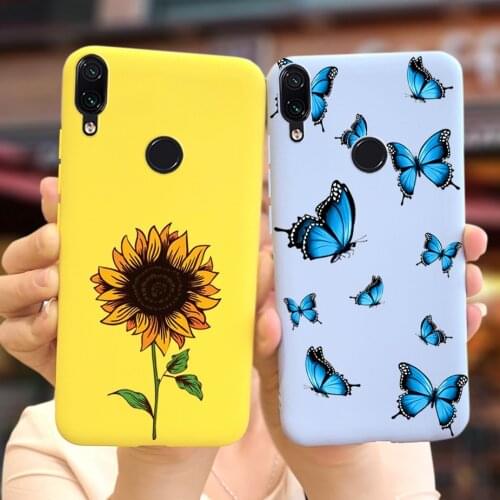 For Xiaomi Redmi Note 7 Case Cute Sunflower Soft Silicone Phone Cases For Xiaomi Redmi Note 7 Note7 Back Cover Phone Funda 6.3